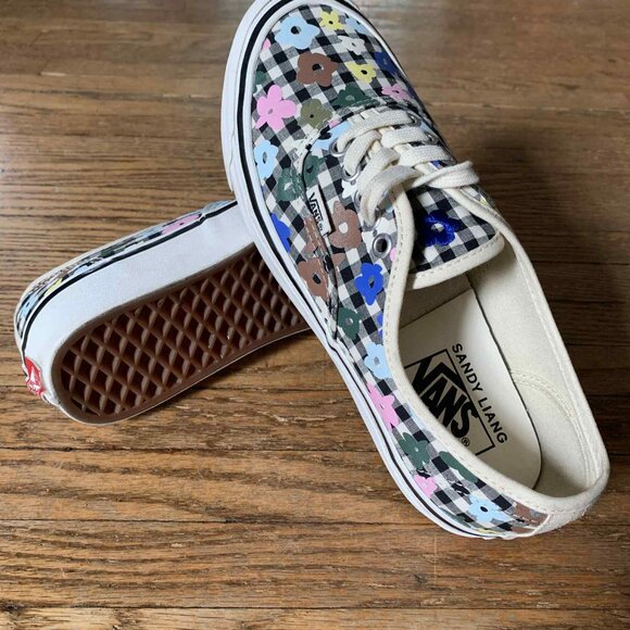 Vans X Sandy Laing Authentic 44Dx Gingham/Floral - Sz. 9W/7.5M - Picture 2 of 9